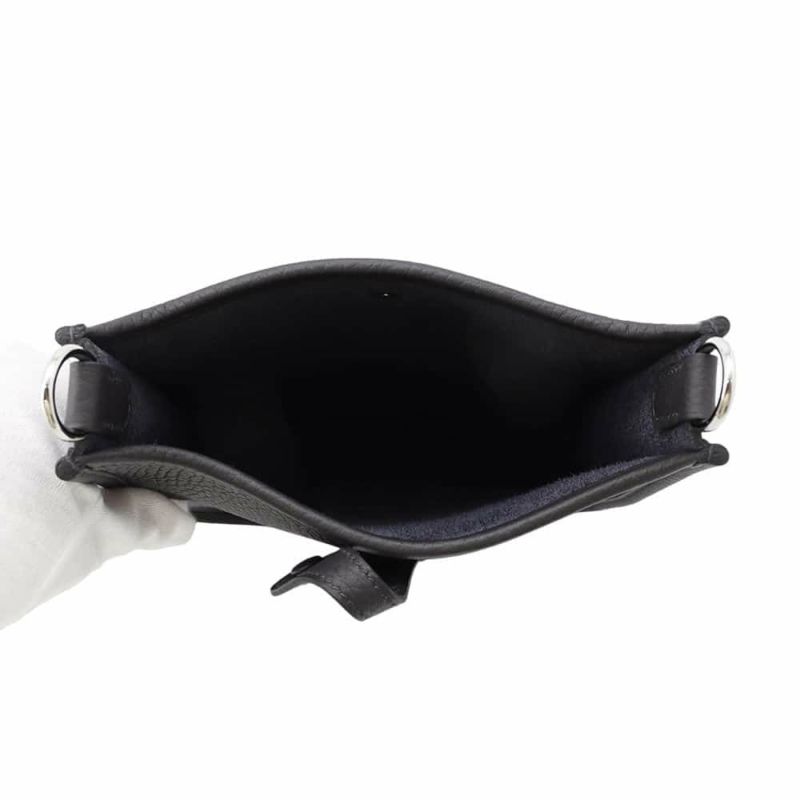 エルメス エブリンTPM アマゾン サングルコルダージュ プルノワール/ジョーヌミルトン/シルバー金具 トリヨンクレマンス K刻印