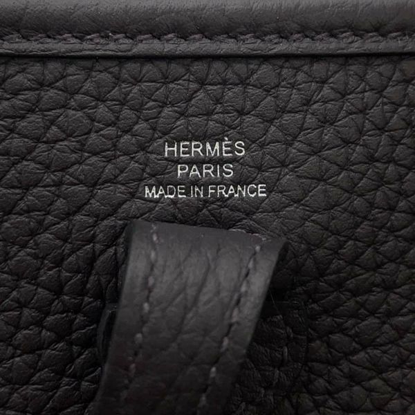 エルメス エブリンTPM アマゾン サングルコルダージュ プルノワール/ジョーヌミルトン/シルバー金具 トリヨンクレマンス K刻印