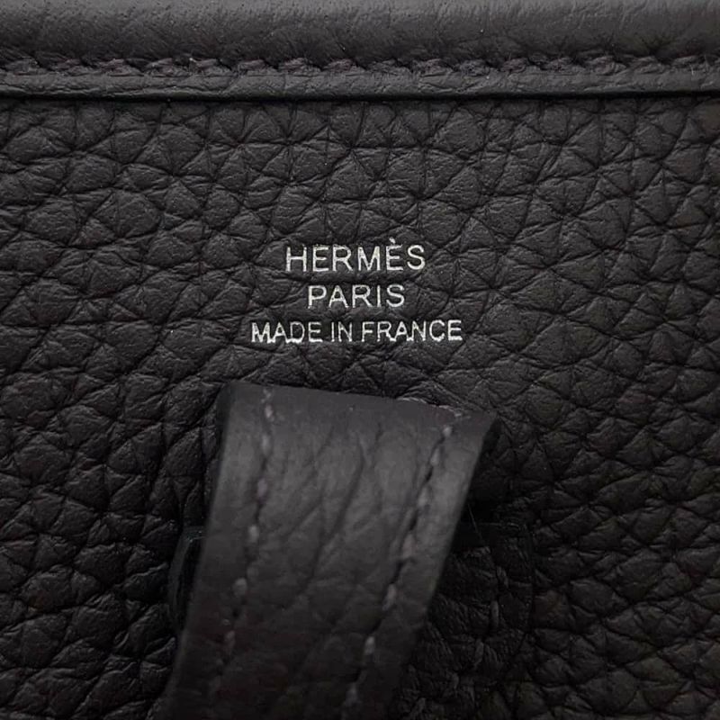 エルメス エブリンTPM アマゾン サングルコルダージュ プルノワール/ジョーヌミルトン/シルバー金具 トリヨンクレマンス K刻印