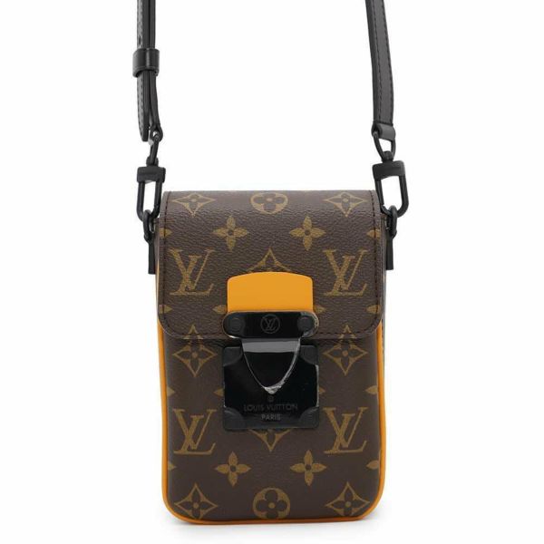 ルイヴィトン ショルダーバッグ モノグラム・マカサー Sロック ヴェルティカル・ウエアラブル ウォレット M82535