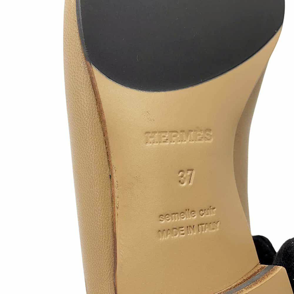 エルメス モカシン ロワイヤル フリンジ レディースサイズ37 HERMES 靴 ローファー