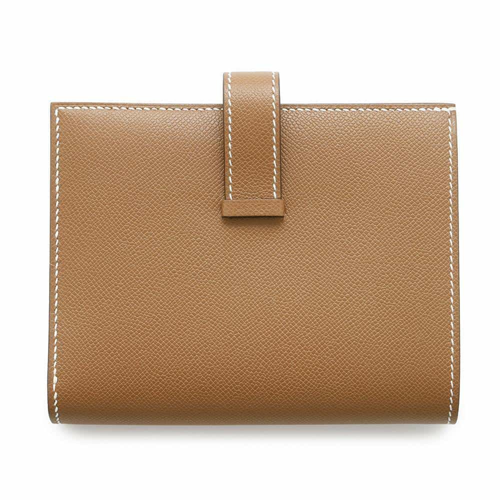 エルメス 二つ折り財布 ベアンコンパクト ゴールド/ゴールド金具 ヴォーマダム W刻印 財布