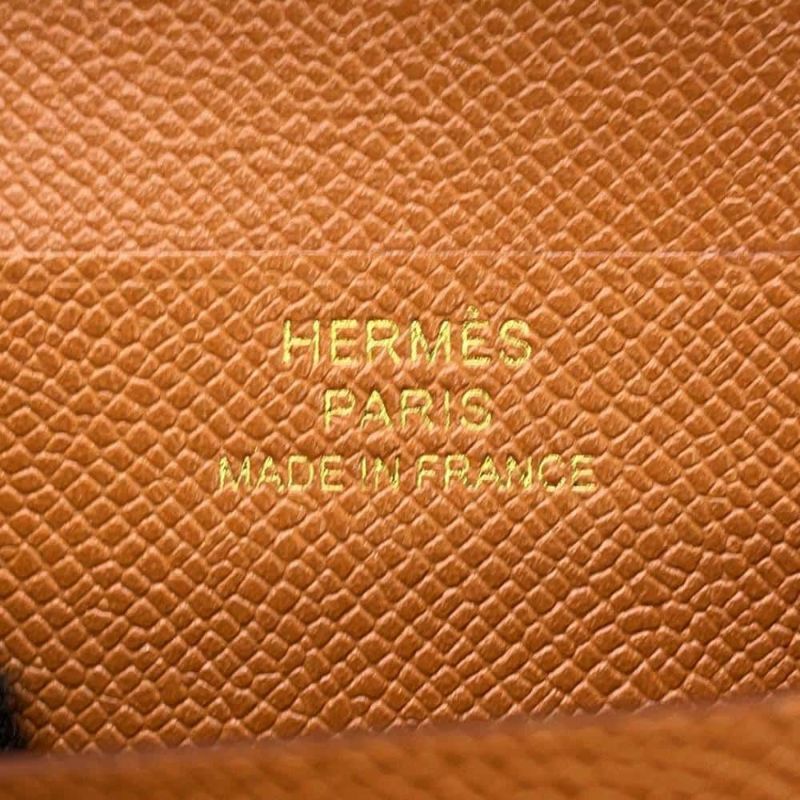 エルメス 二つ折り財布 ベアンコンパクト ゴールド/ゴールド金具 ヴォーマダム W刻印 財布