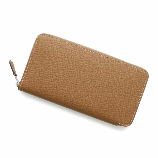 エルメス 長財布 アザップロング シルクイン ゴールド/シルバー金具 エプソン W刻印 財布