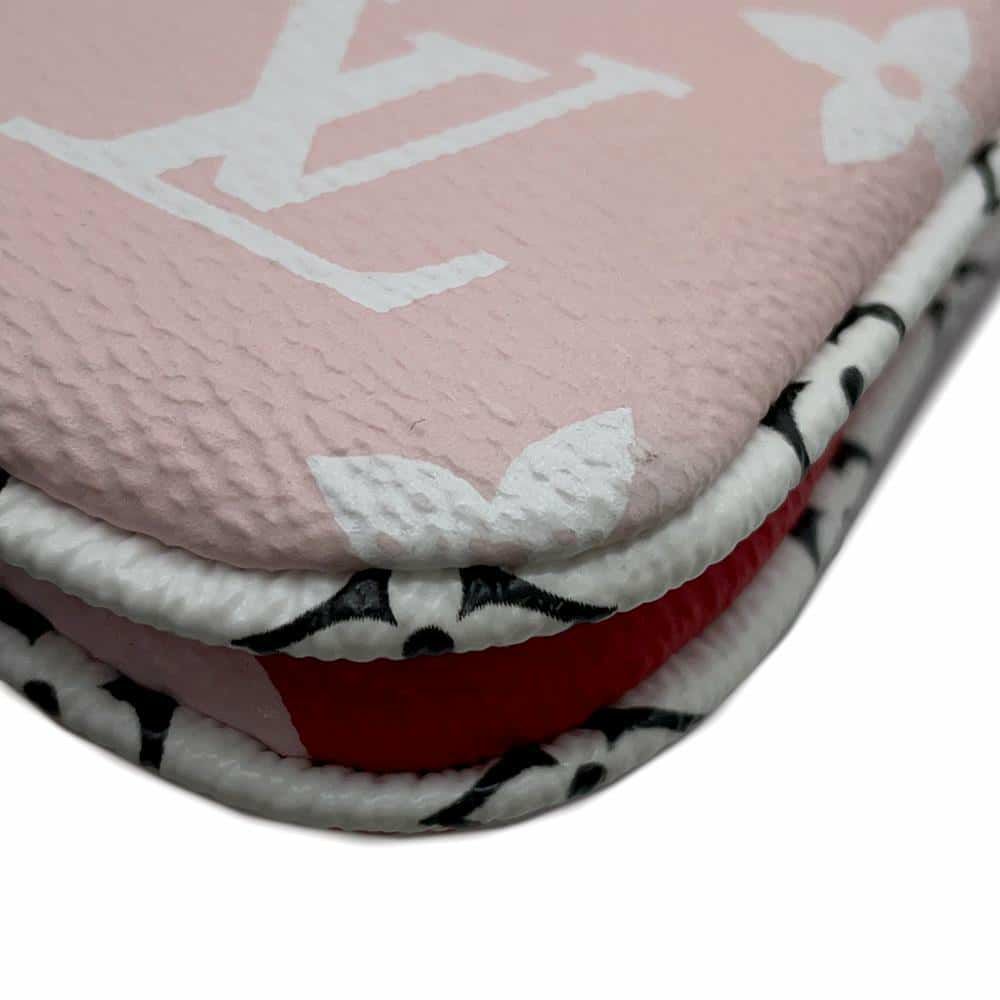 ルイヴィトン チェーンショルダーバッグ モノグラム・ジャイアント ポシェット・ドゥーブル ジップ ルージュ M67561 2wayクラッチ