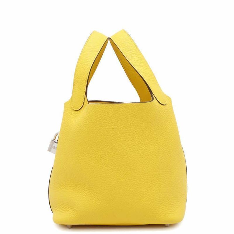 エルメス ハンドバッグ ピコタンロックPM ジョーヌナプル/シルバー金具 トリヨンクレマンス Z刻印