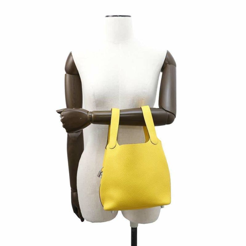 エルメス ハンドバッグ ピコタンロックPM ジョーヌナプル/シルバー金具 トリヨンクレマンス Z刻印