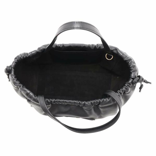 セリーヌ ハンドバッグ スモール カバ ドローストリング キュイル トリオンフ レザー CELINE 2way 黒
