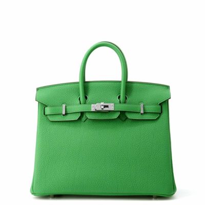 エルメス バーキン25 バンブー/シルバー金具 トゴ W刻印 HERMES Birkin ハンドバッグ