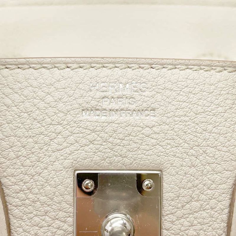 エルメス バーキン25 ベトン/シルバー金具 トゴ W刻印 HERMES Birkin ハンドバッグ