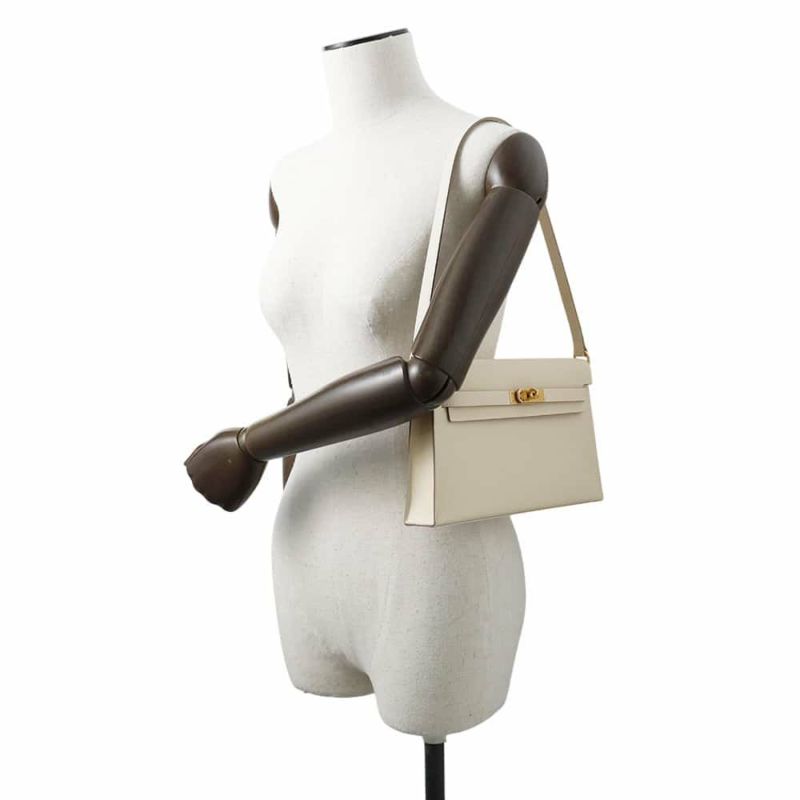 エルメス クラッチバッグ ケリーエラン クレ/ゴールド金具 エプソン W刻印 2wayショルダー