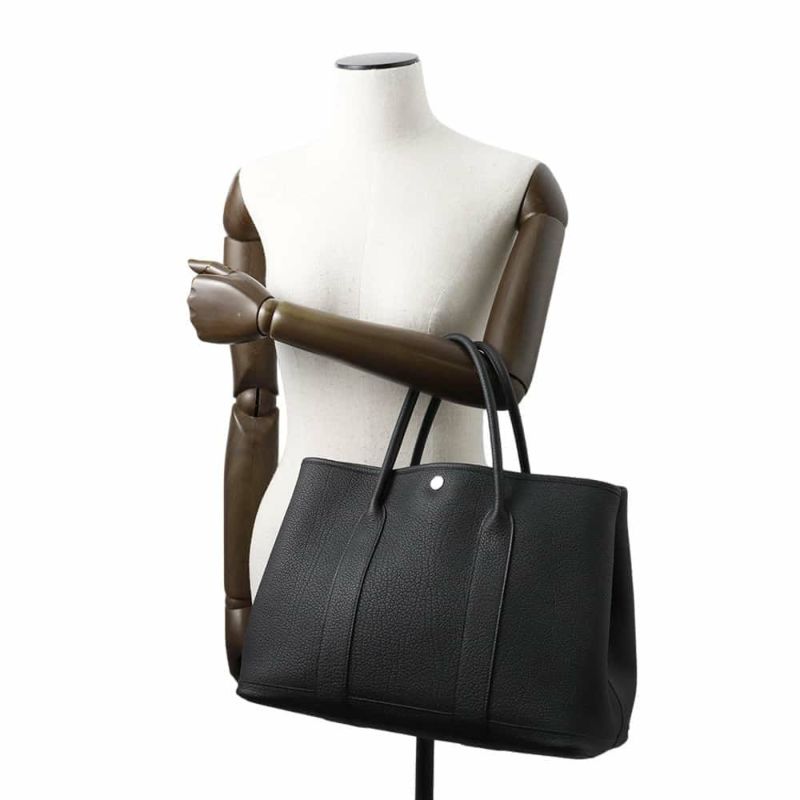エルメス トートバッグ ガーデンパーティPM ブラック/シルバー金具 ネゴンダ U刻印 黒