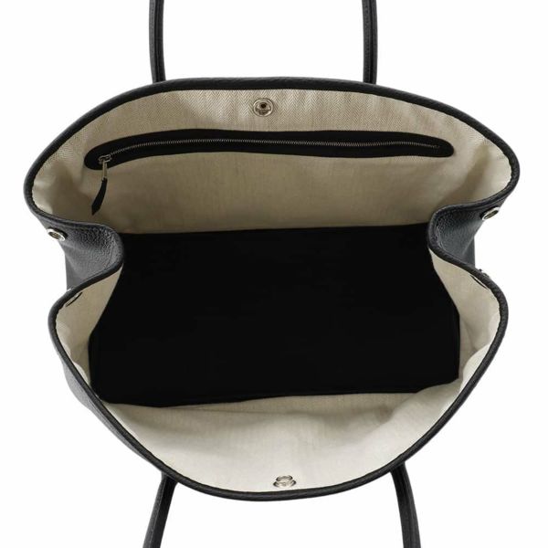 エルメス トートバッグ ガーデンパーティPM ブラック/シルバー金具 ネゴンダ U刻印 黒