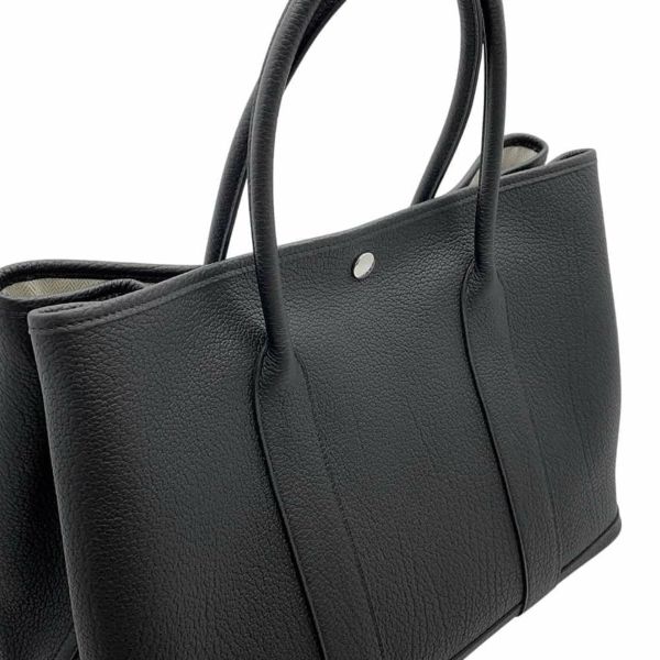 エルメス トートバッグ ガーデンパーティPM ブラック/シルバー金具 ネゴンダ U刻印 黒