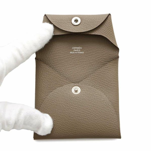 エルメス コインケース バスティア エトゥープ エプソン B刻印 HERMES 財布