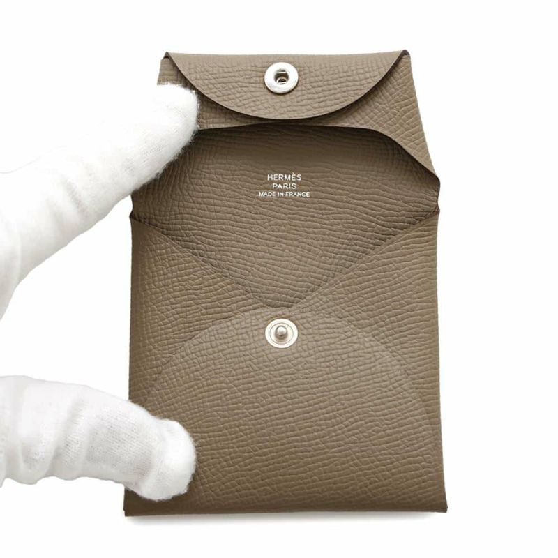 エルメス コインケース バスティア エトゥープ エプソン B刻印 HERMES 財布