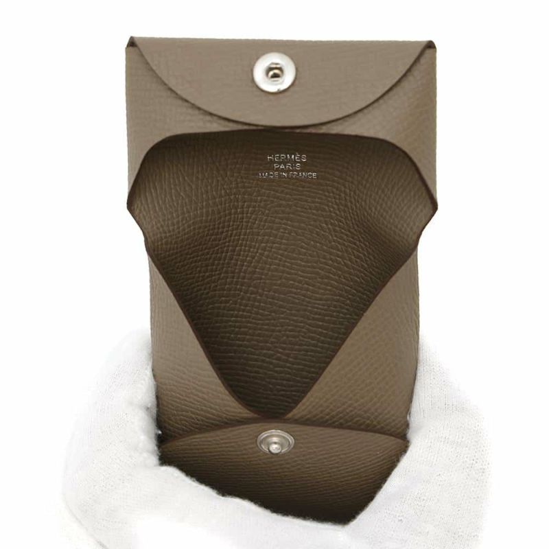 エルメス コインケース バスティア エトゥープ エプソン B刻印 HERMES 財布