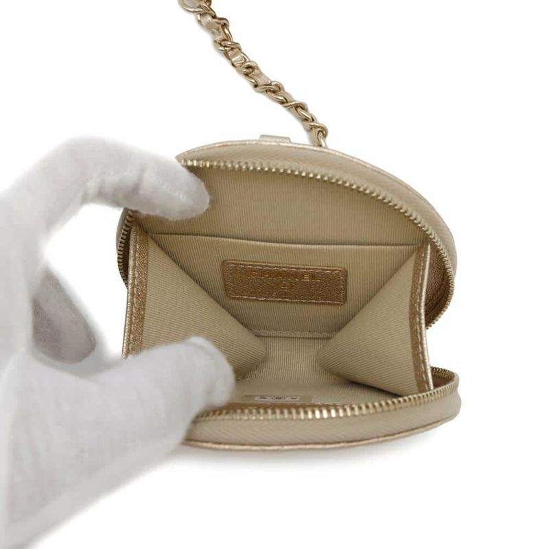 シャネル ノベルティ コインケース AirPodsケース チェーンセット マトラッセ ココマーク ラムスキン CHANEL イヤーズギフト