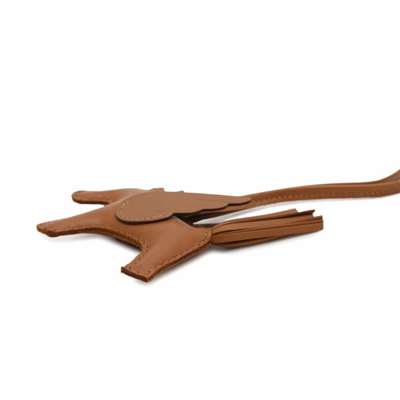 エルメス バッグチャーム ロデオPM ペガサス ゴールド ラムスキン B刻印