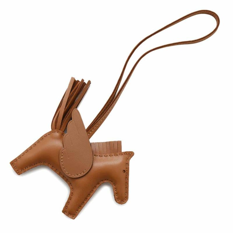 エルメス バッグチャーム ロデオPM ペガサス ゴールド ラムスキン B刻印