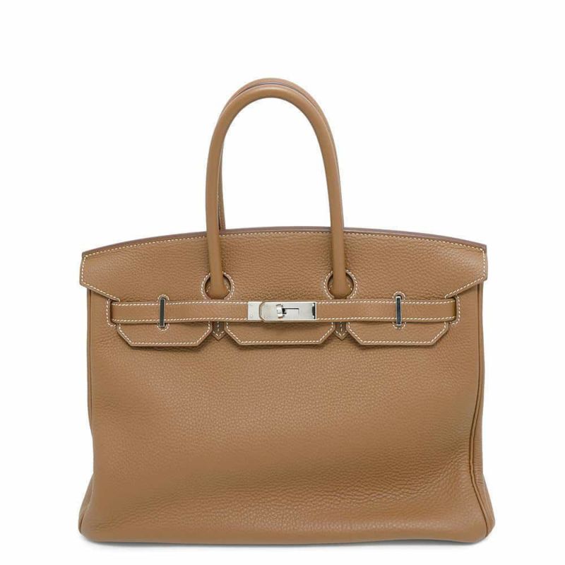 エルメス バーキン35 ゴールド/シルバー金具 トゴ □R刻印 HERMES Birkin ハンドバッグ