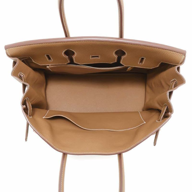 エルメス バーキン35 ゴールド/シルバー金具 トゴ □R刻印 HERMES Birkin ハンドバッグ