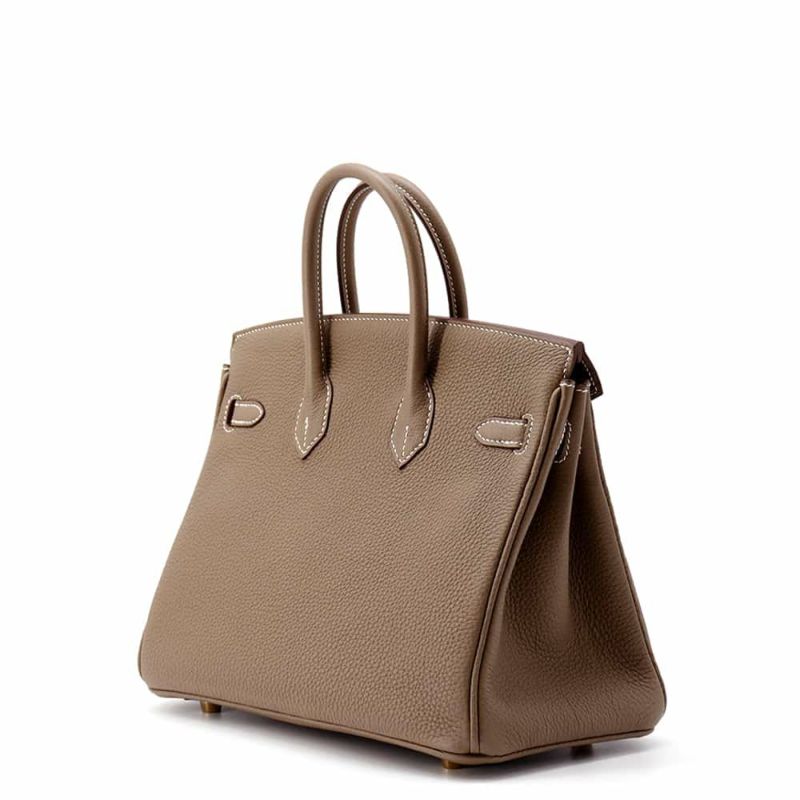 エルメス バーキン25 エトゥープ/ゴールド金具 トゴ W刻印 HERMES Birkin ハンドバッグ