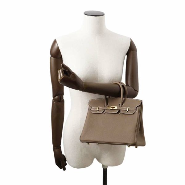 エルメス バーキン25 エトゥープ/ゴールド金具 トゴ W刻印 HERMES Birkin ハンドバッグ