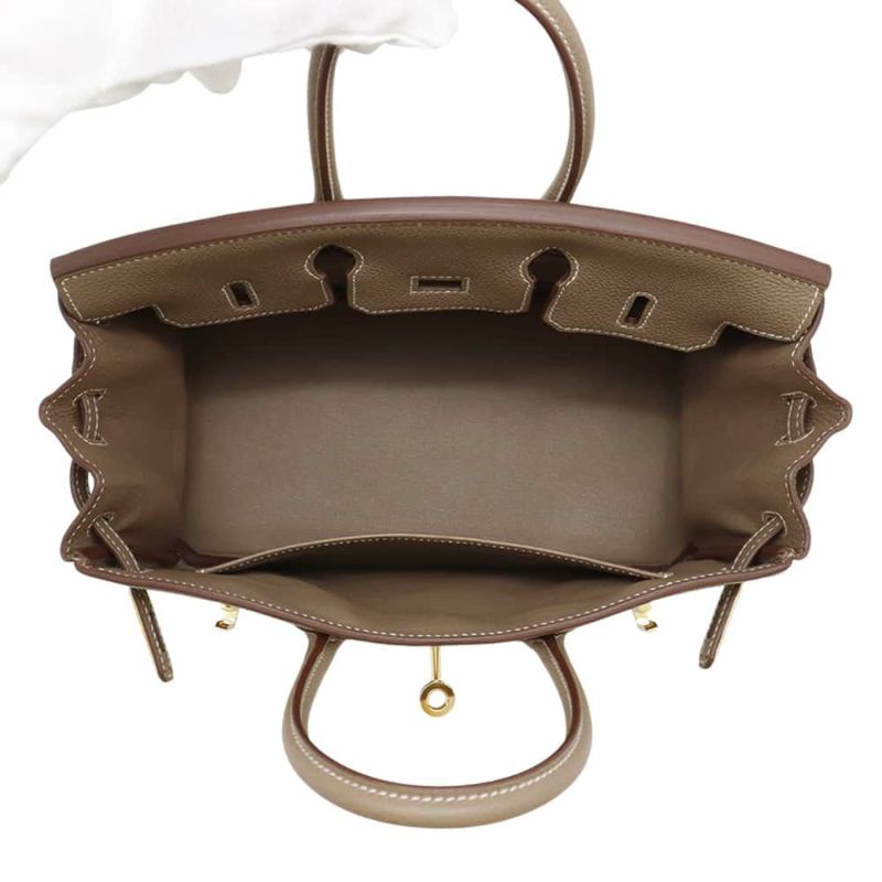 エルメス バーキン25 エトゥープ/ゴールド金具 トゴ W刻印 HERMES Birkin ハンドバッグ