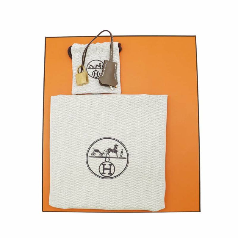 エルメス バーキン25 エトゥープ/ゴールド金具 トゴ W刻印 HERMES Birkin ハンドバッグ