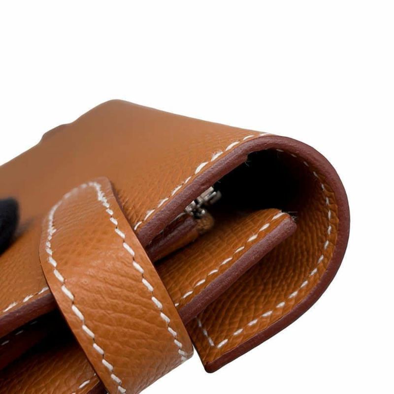 エルメス 長財布 ケリーウォレット ロング ゴールド/シルバー金具 エプソン B刻印 HERMES 財布