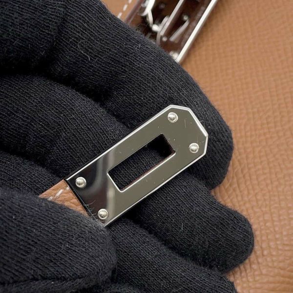 エルメス 長財布 ケリーウォレット ロング ゴールド/シルバー金具 エプソン B刻印 HERMES 財布