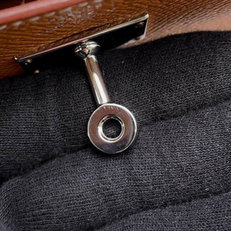 エルメス 長財布 ケリーウォレット ロング ゴールド/シルバー金具 エプソン B刻印 HERMES 財布