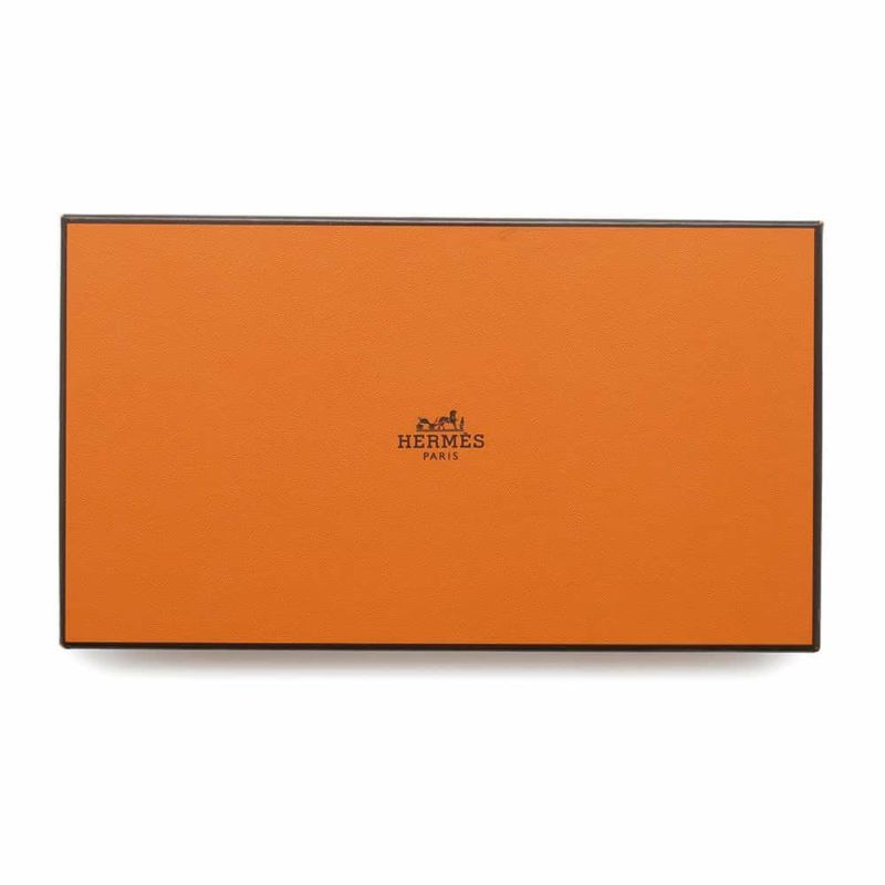 エルメス 長財布 ケリーウォレット ロング ゴールド/シルバー金具 エプソン B刻印 HERMES 財布