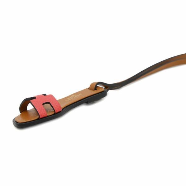 エルメス バッグチャーム オラン・ナノ ルージュクー/ナチュラルサブレ/ブラック エプソン/ヴォーバトラー/ヴァッシュハンター