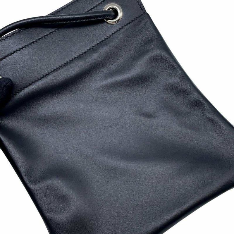 エルメス ショルダーバッグ サック アリーヌ ミニ ブラック/シルバー金具 スイフト C刻印 HERMES 黒