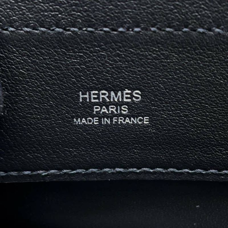 エルメス ショルダーバッグ サック アリーヌ ミニ ブラック/シルバー金具 スイフト C刻印 HERMES 黒