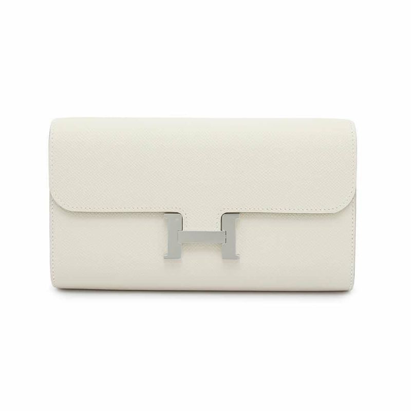 エルメス 長財布 コンスタンス トゥーゴー ロング クレ/シルバー金具 エプソン W刻印 財布
