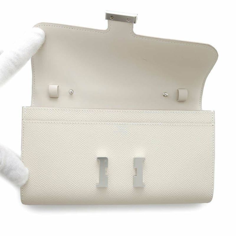 エルメス 長財布 コンスタンス トゥーゴー ロング クレ/シルバー金具 エプソン W刻印 財布