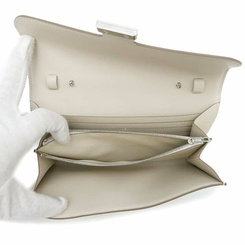 エルメス 長財布 コンスタンス トゥーゴー ロング クレ/シルバー金具 エプソン W刻印 財布