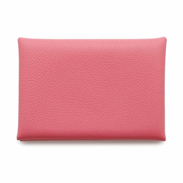 エルメス コインケース カルヴィ デュオ ローズアザレ/シルバー金具 エバーカラー W刻印