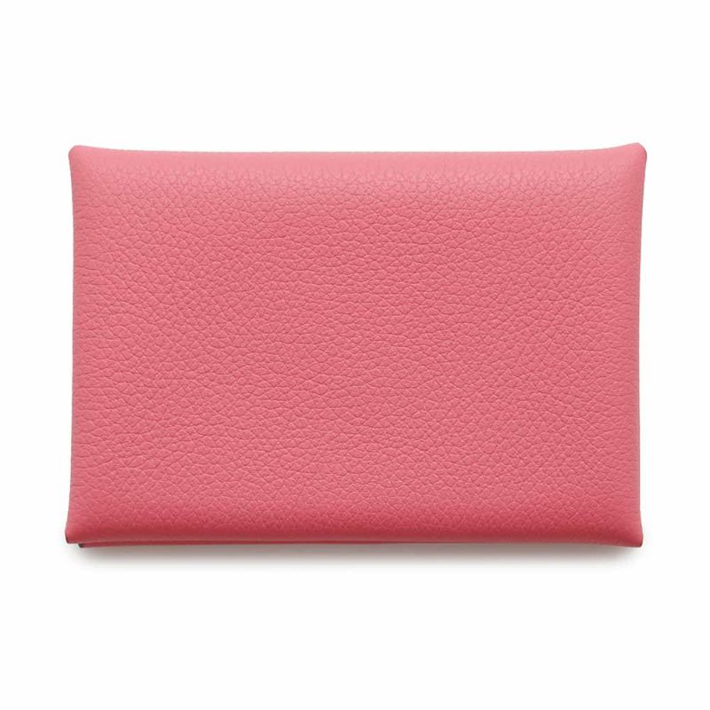 エルメス コインケース カルヴィ デュオ ローズアザレ/シルバー金具 エバーカラー W刻印