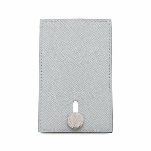 エルメス カードケース ディアボロ ブルーグラシエ/シルバー金具 エプソン X刻印 HERMES パスケース