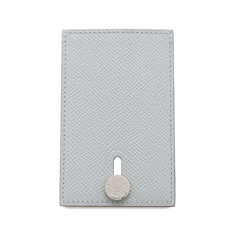 エルメス カードケース ディアボロ ブルーグラシエ/シルバー金具 エプソン X刻印 HERMES パスケース