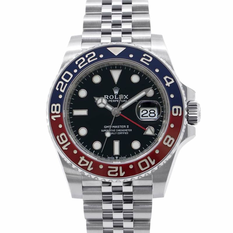 ロレックス GMTマスター2 デイト ランダムシリアル ルーレット 126710BLRO ROLEX 腕時計 黒文字盤