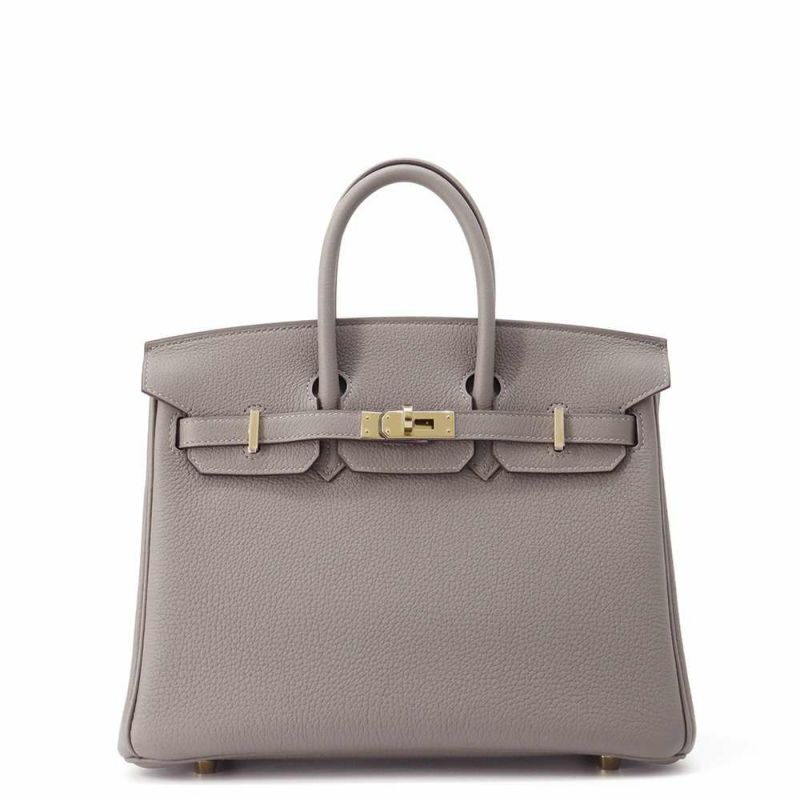 エルメス バーキン25 グリメイヤー/シャンパンゴールド金具 トゴ W刻印 HERMES Birkin ハンドバッグ