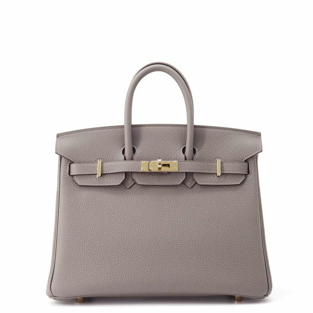 エルメス バーキン25 グリメイヤー/シャンパンゴールド金具 トゴ W刻印 HERMES Birkin ハンドバッグ