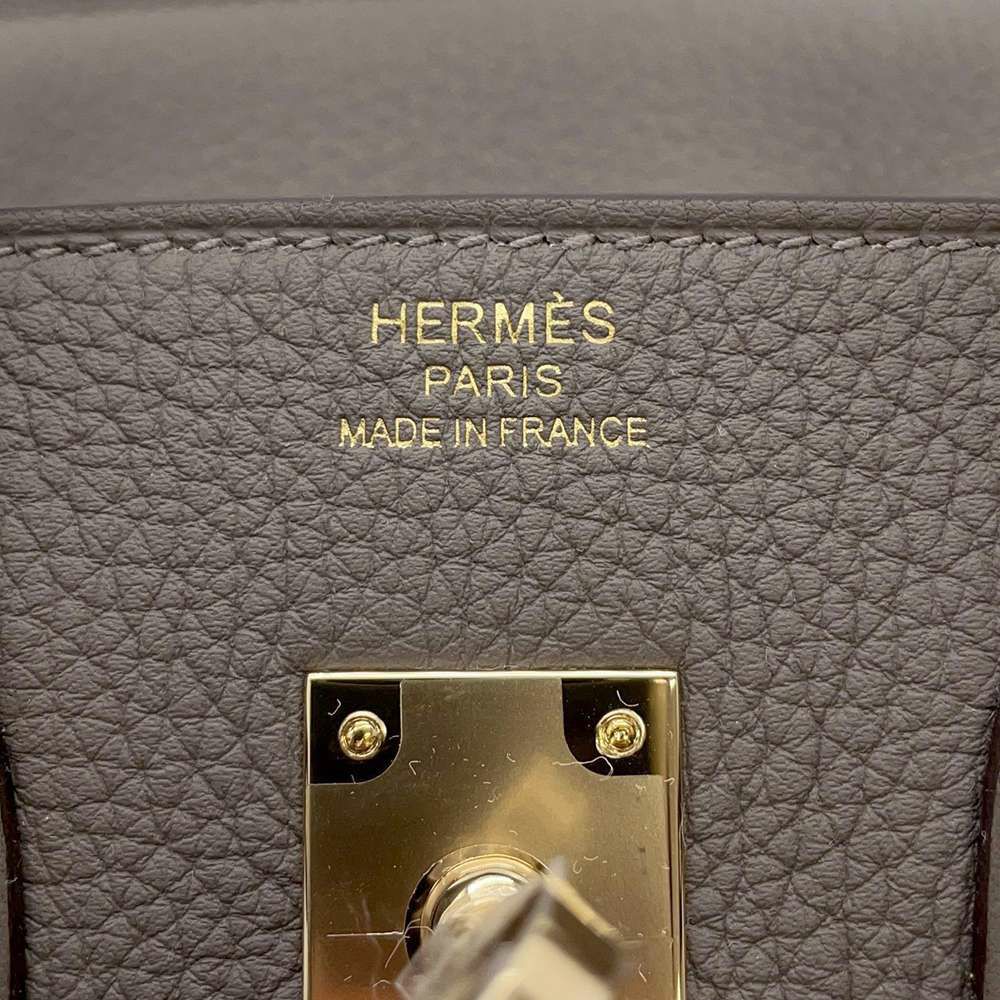 エルメス バーキン25 グリメイヤー/シャンパンゴールド金具 トゴ W刻印 HERMES Birkin ハンドバッグ