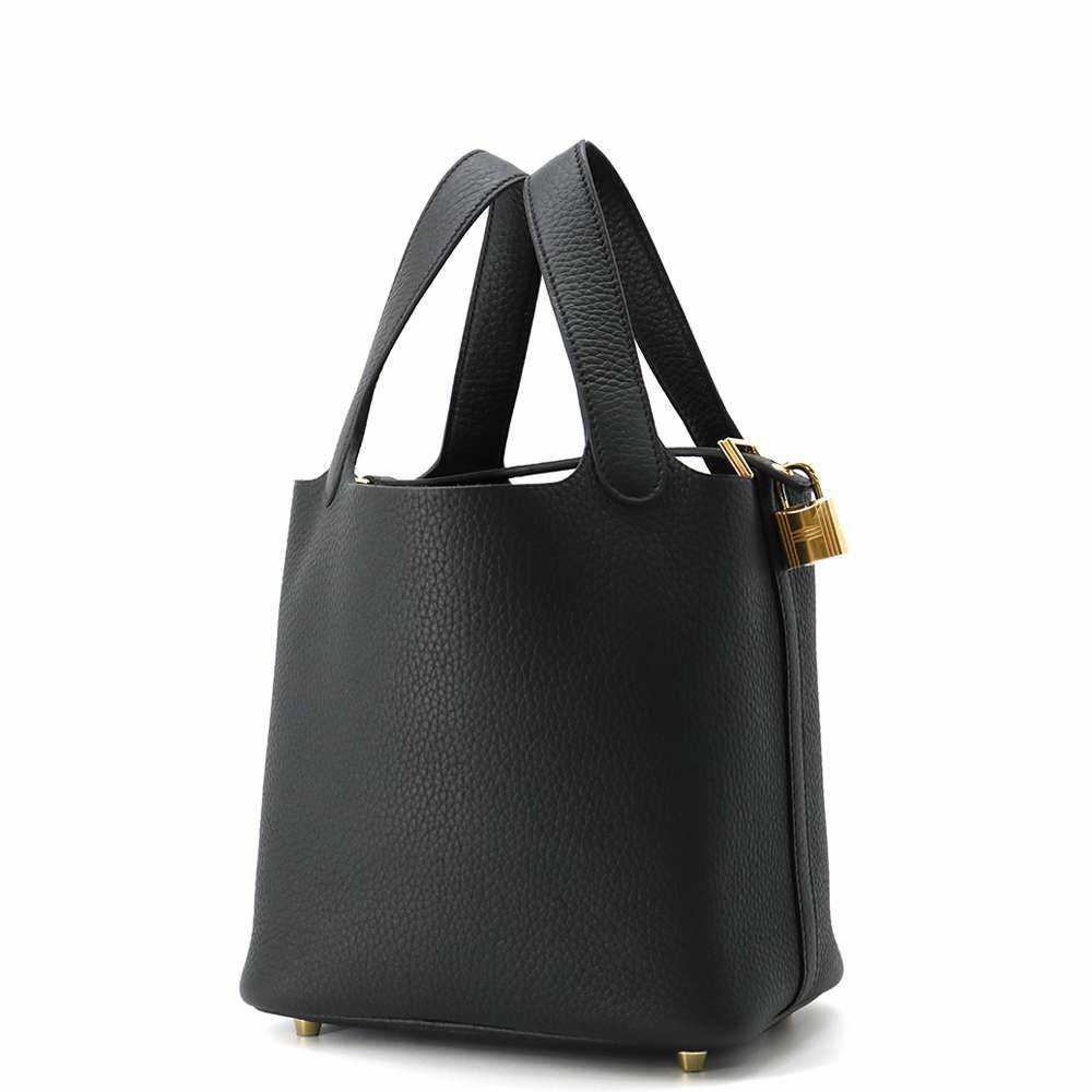 エルメス ハンドバッグ ピコタンロックPM ブラック/ゴールド金具 トリヨンクレマンス W刻印 黒