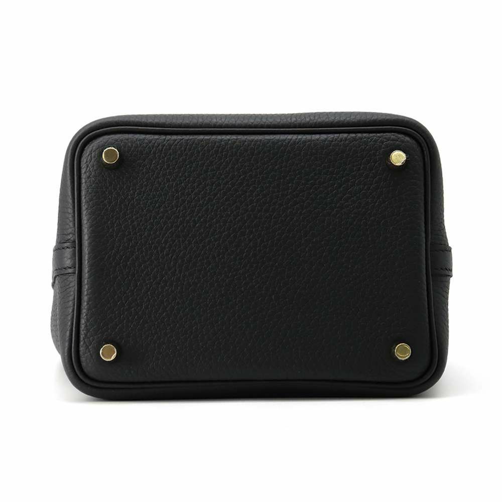 エルメス ハンドバッグ ピコタンロックPM ブラック/ゴールド金具 トリヨンクレマンス W刻印 黒